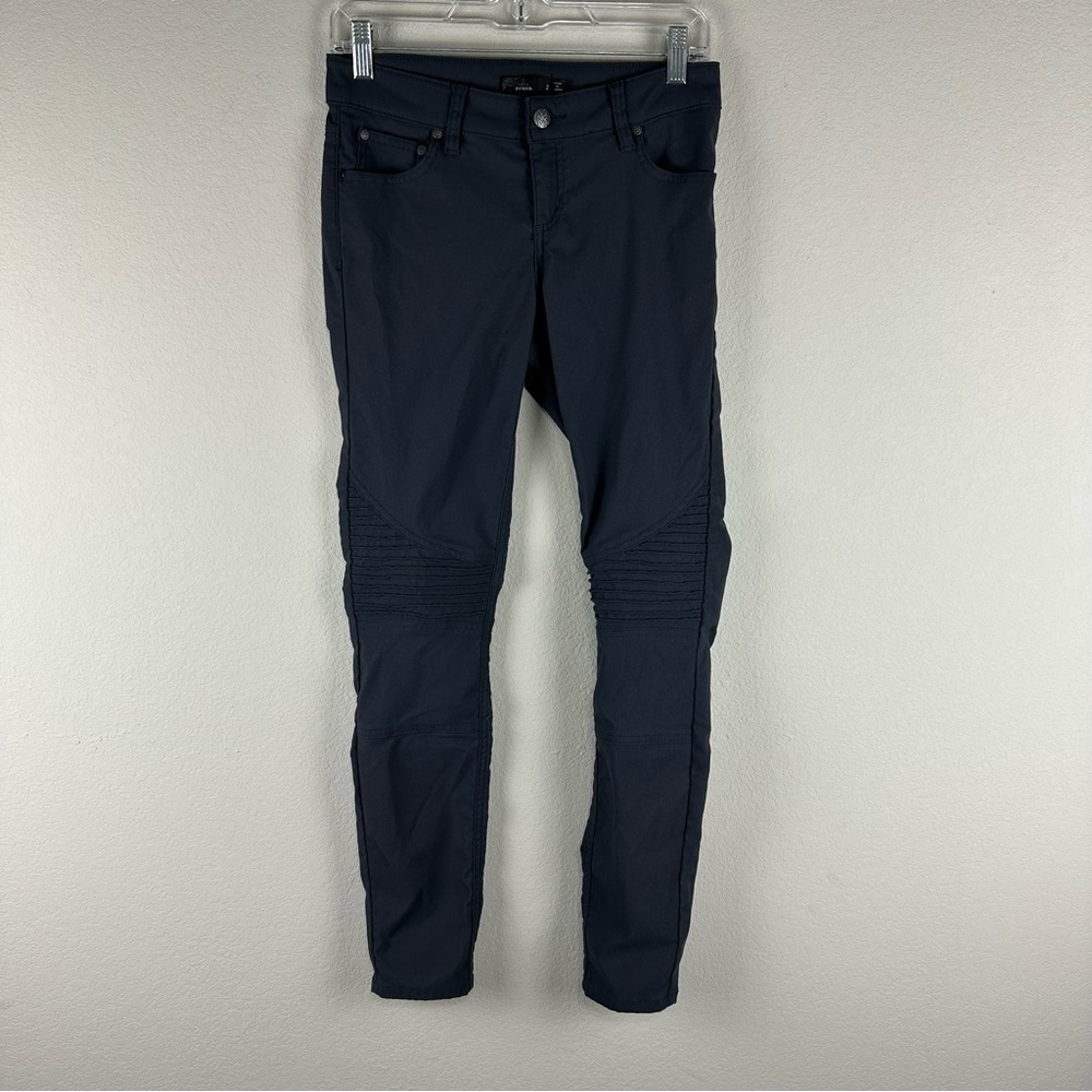 Prana Dark Gray Brenna Moto Skinny Pants Size 2